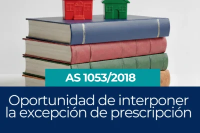 Oportunidad de interponer la excepción de prescripción