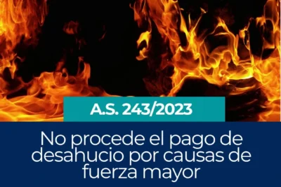 No procede el pago del desahucio por causal fotuita o de fuerza mayor jurisprudencia bolivia